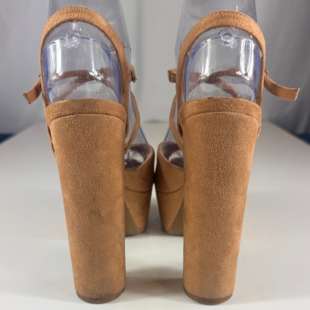Vizzano Double Strap Tan Platform Heel size 6 - Picture 5 of 10